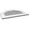 Ekena Millwork Octagonal Top Surface Mount PVC Gable Vent: Functional, w/ 3-1/2"W x 1"P Standard Frame, 26"W x 20"H GVPOT26X2001SF - alternate 4